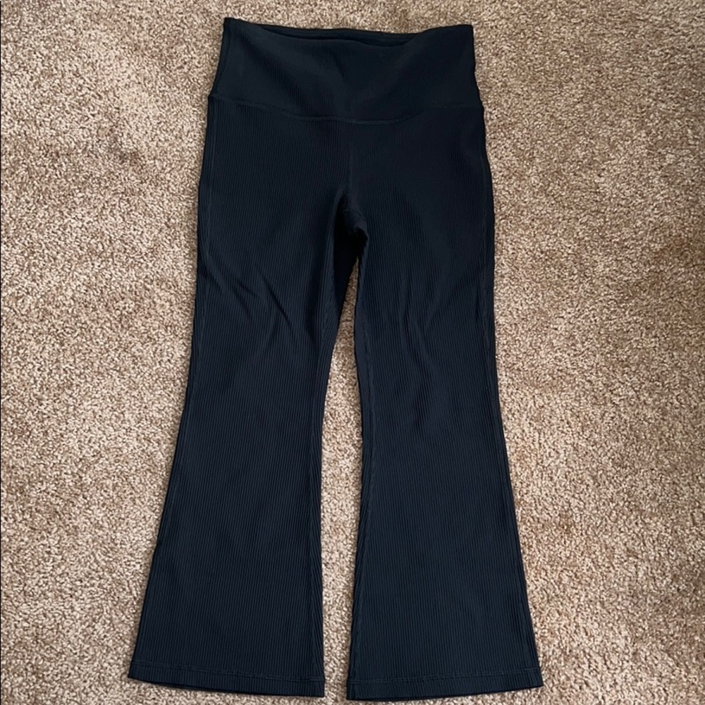 Athleta Elation rib crop flare pants